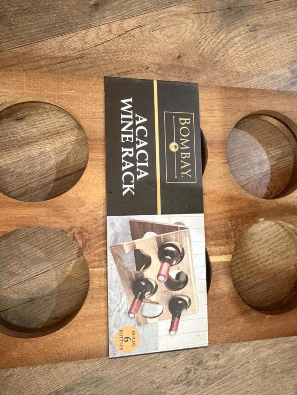 Bombay Acacia Wood Wine Rack